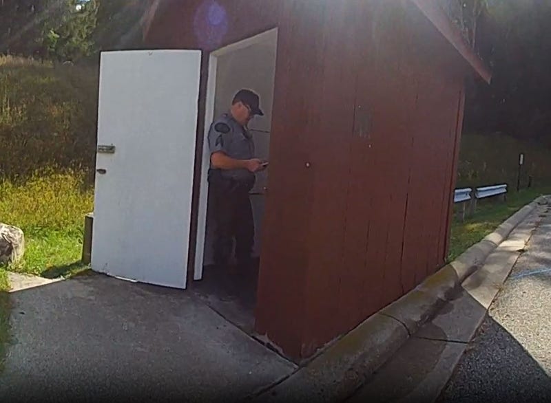Troopers are urging Michiganders not to venture in outhouse toilets after a woman had be rescued from one at a Gaylord-area boat launch on Tuesday.