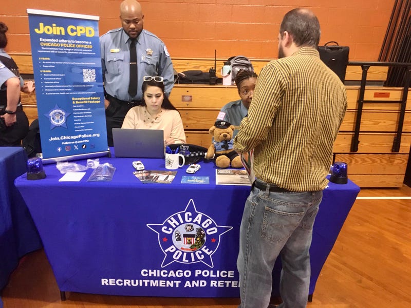 Chicago police recruitment table 