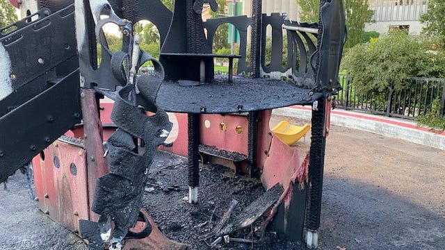 PHOTOS: Beloved San Francisco playground destroyed by late-night fire