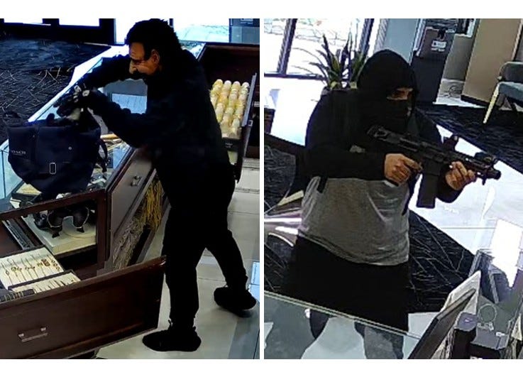 Suspects in jewelry store robberies