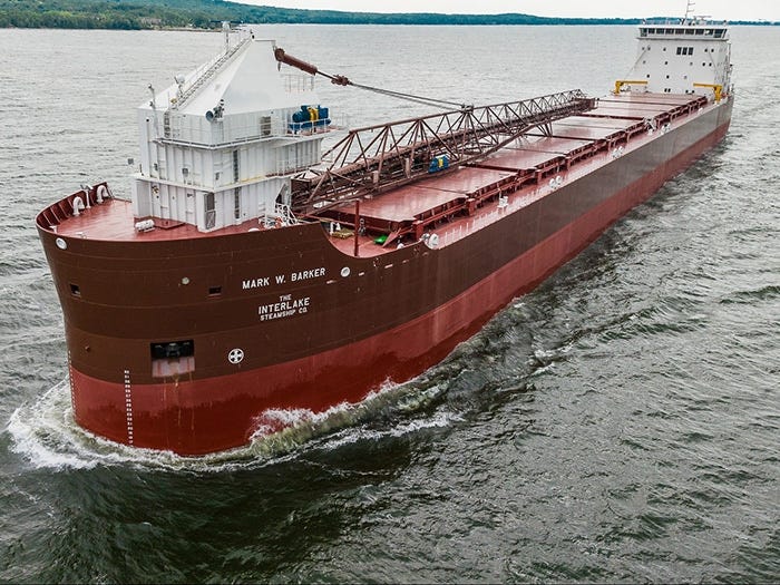The first U.S.-flagged Great Lakes bulk carrier in almost 40 years can now be spotted sailing the Great Lakes after embarking on her maiden voyage over a month ago.