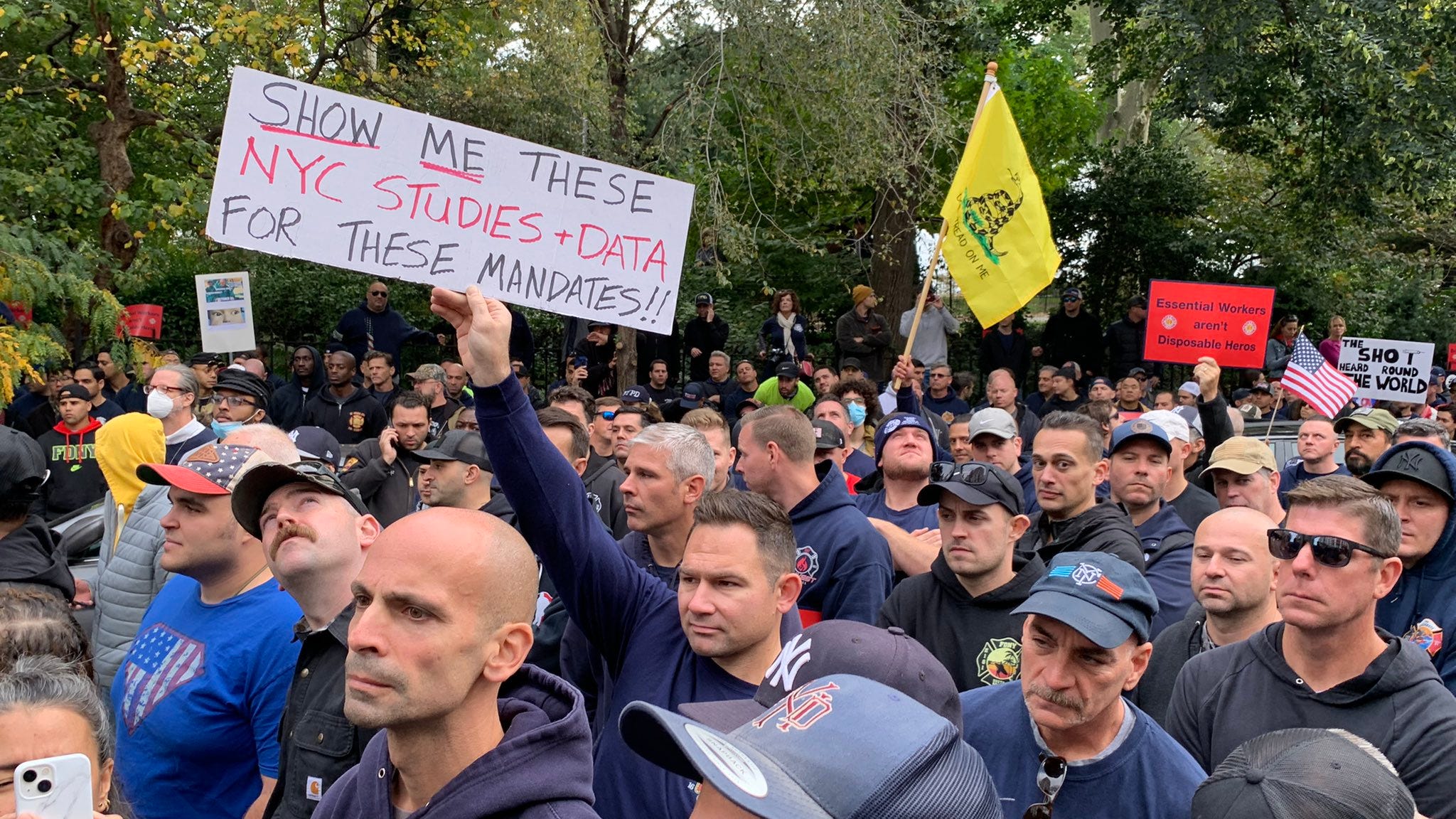 WATCH: FDNY members protest vaccine mandate as possible 'catastrophic' shortages loom