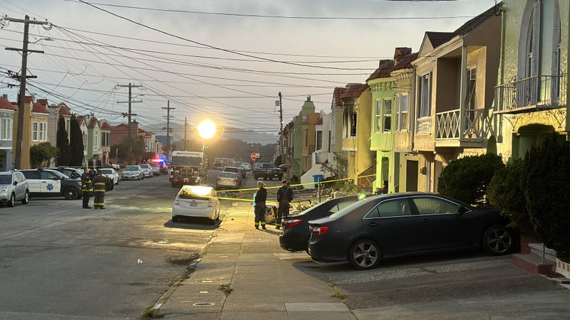 The block is still cordoned off as investigators comb through the debris.