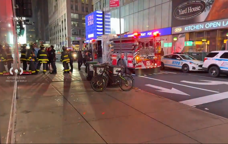 The NYPD and FDNY responded to the scene at West 41st Street and Seventh Avenue on March 16