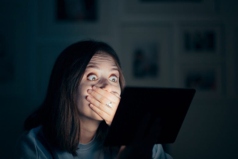 Scared woman 