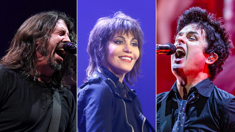 Billie Joe Armstrong of Green Day, Joan Jett, and Dave Grohl of Foo Fighters