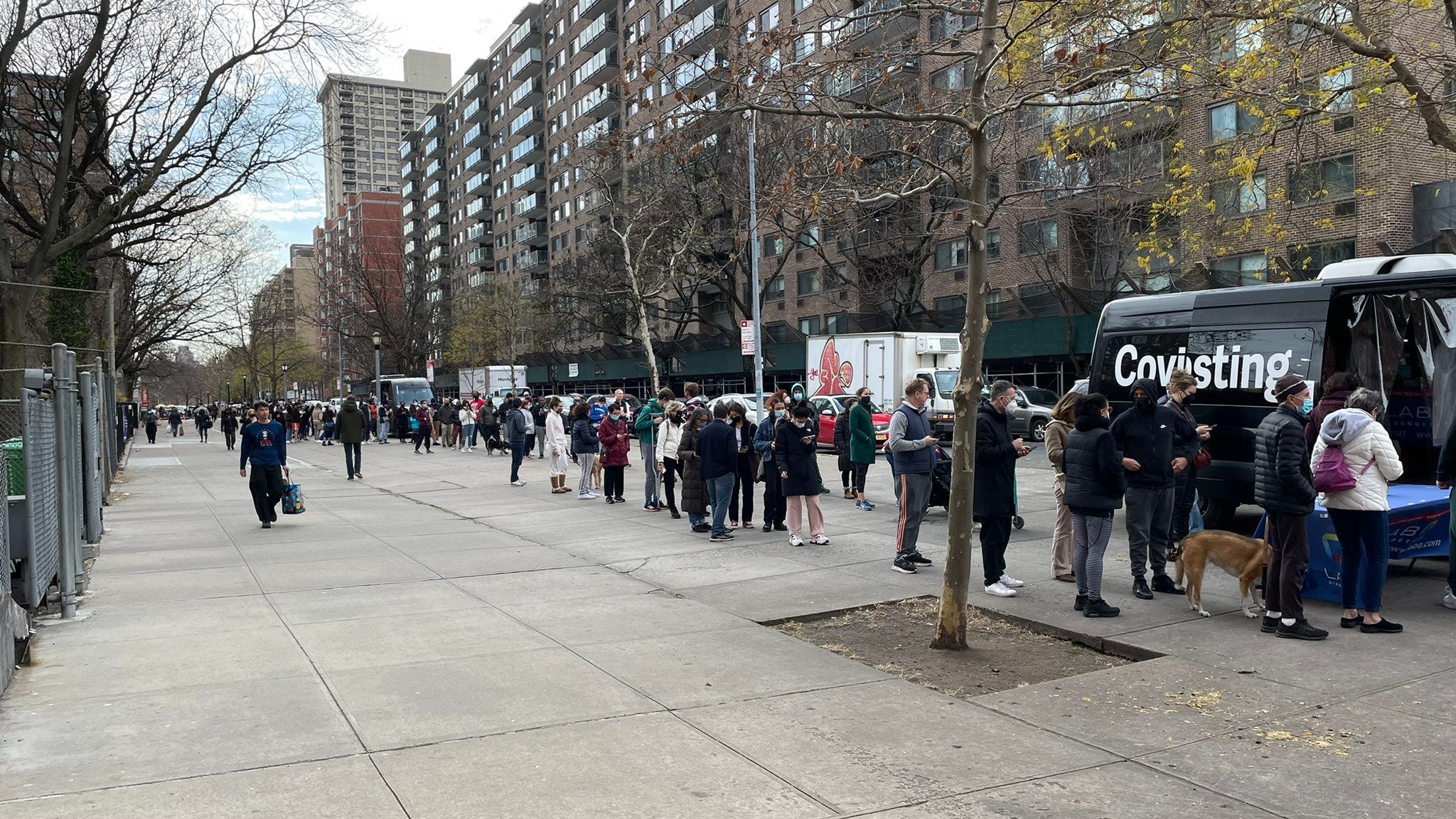 Long lines back at NYC testing sites amid COVID case spike