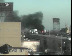 SUV fire on I-94