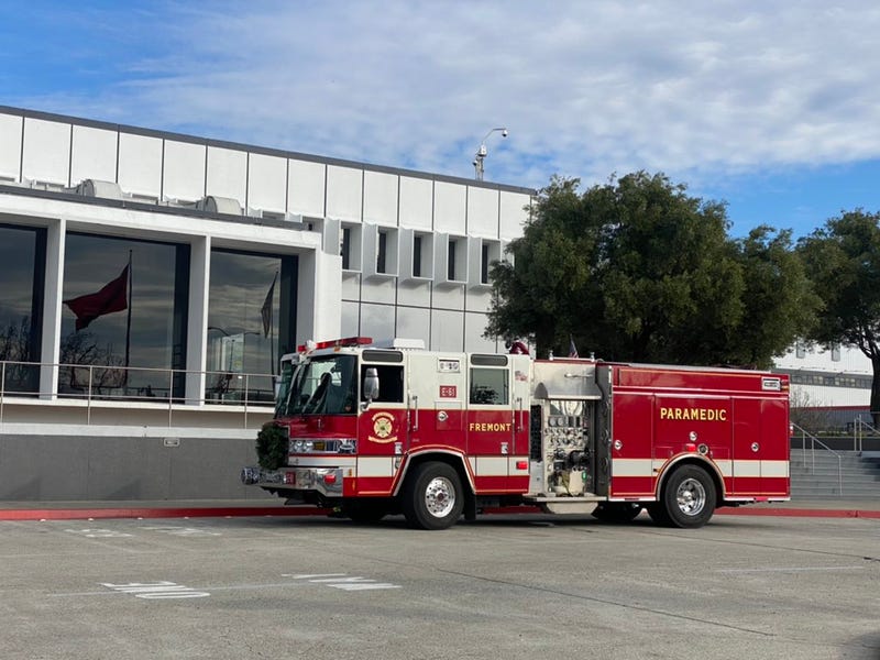 Two were hospitalized after a fire broke out at the Tesla factory in Fremont.