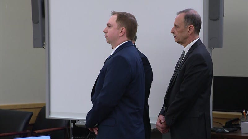 Former Fort Worth police officer Aaron Dean in court on Monday, Dec. 5, 2022.