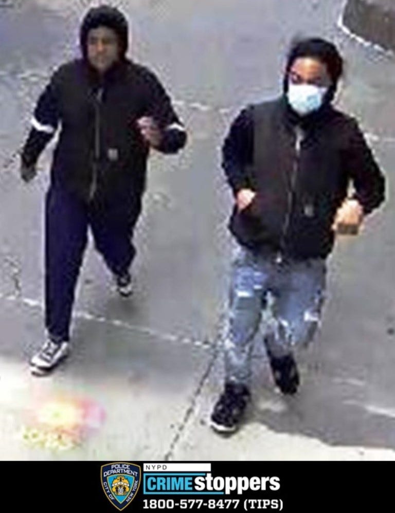 Police believe the two suspects are between 16 and 18 years old