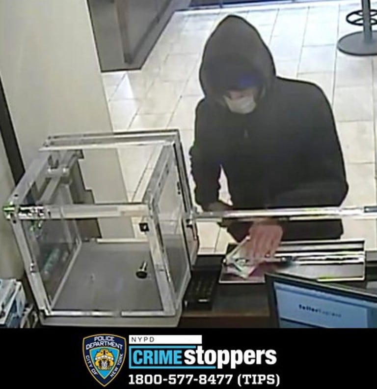 Surveillance image of suspect