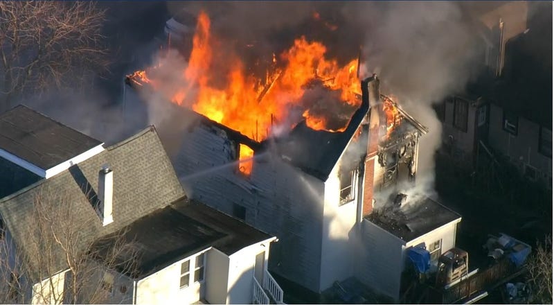 police shooting at house fire