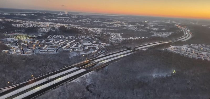 I-95 in Fredericksburg following a 24 hour backup in January.