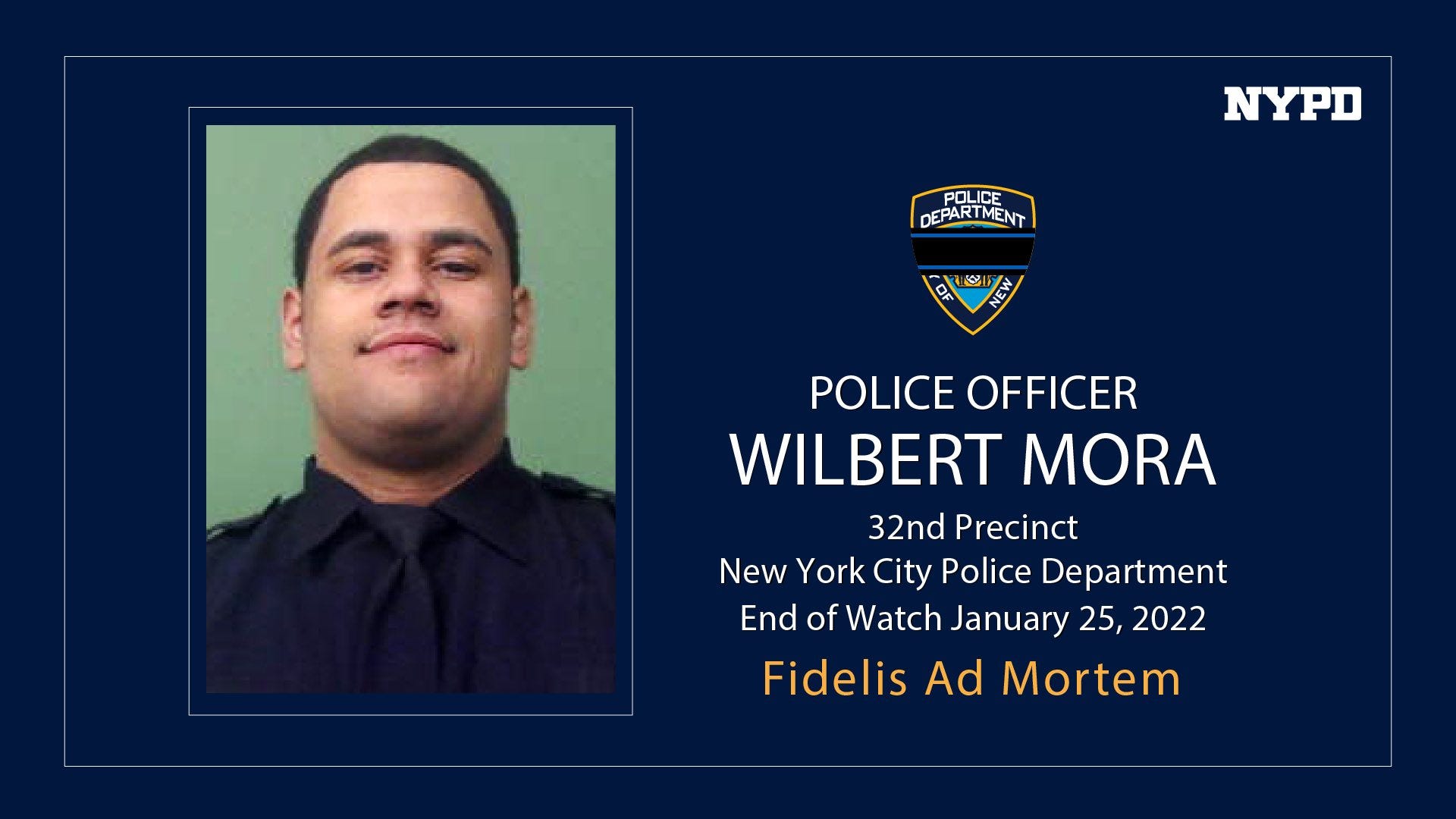 NYPD Officer Wilbert Mora, 27, dies days after Harlem ambush killed partner