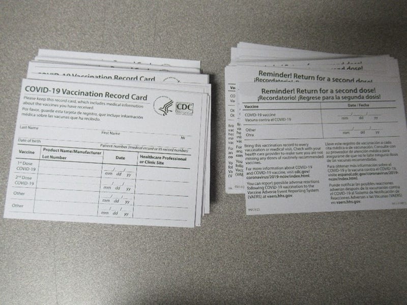 Fake vaccination cards 