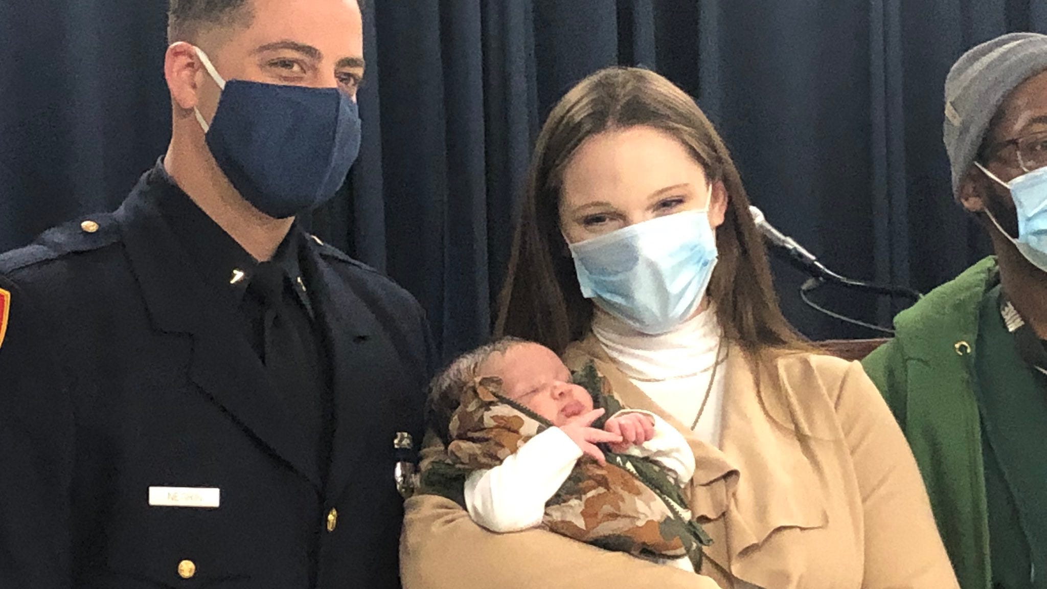 'Proudest moment of my career': LI officer reunites with woman after baby's unexpected delivery