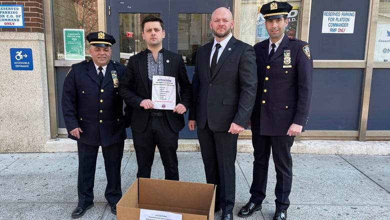 NYPD Ukraine collection bin