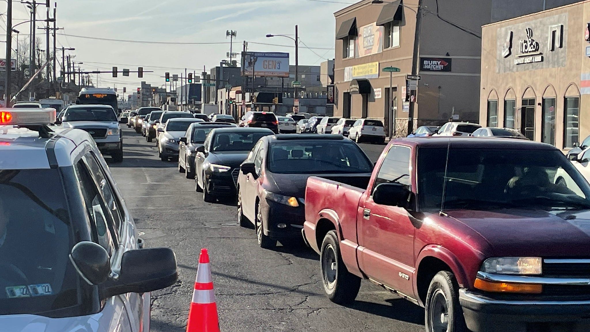 Protesters shut down lane of Washington Avenue to show what city traffic plan would create