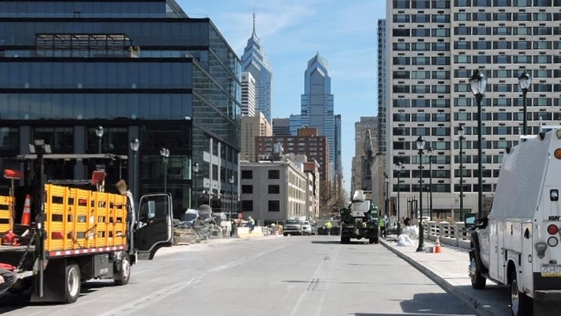 The Chestnut Street Bridge.