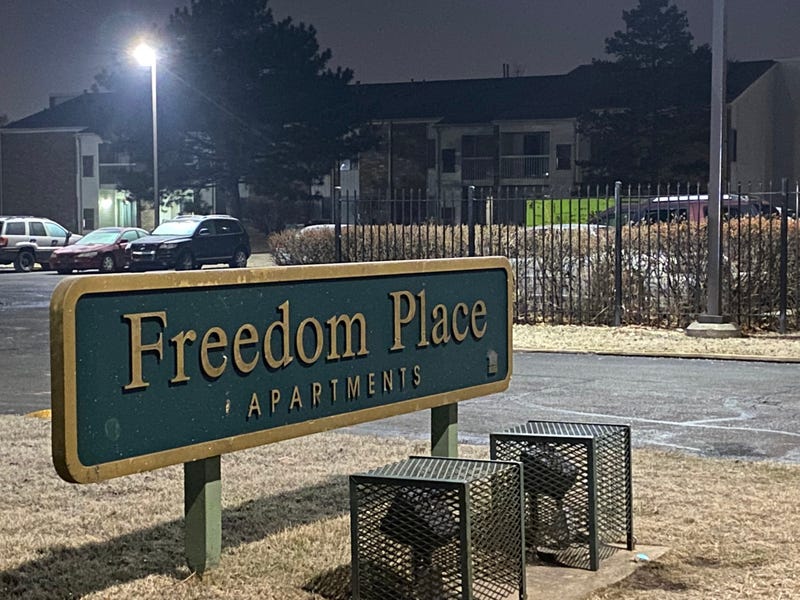Freedom Place Apartments sign