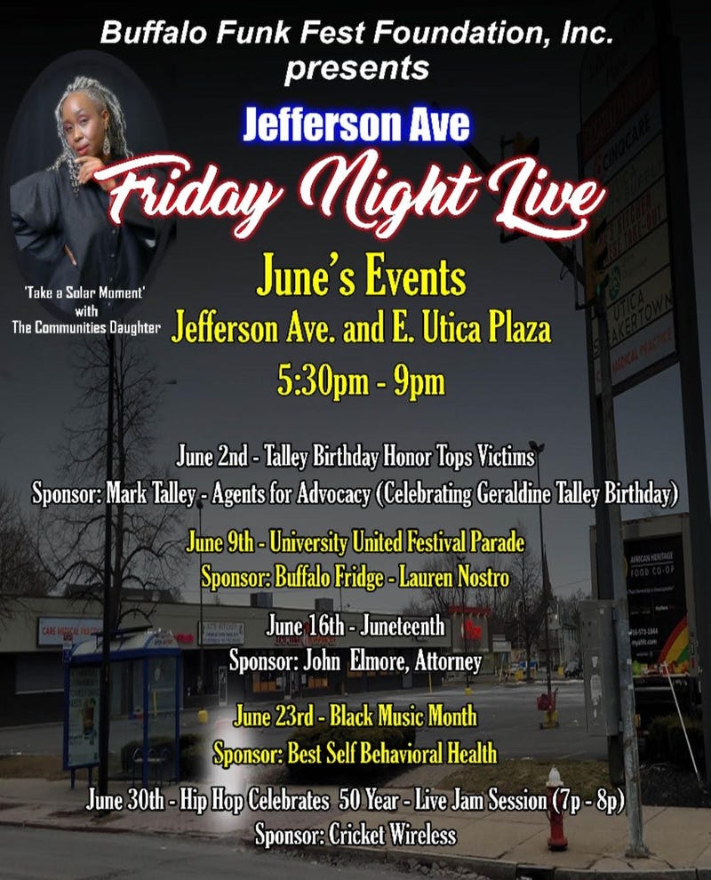 Jefferson Avenue Friday Night Live schedule