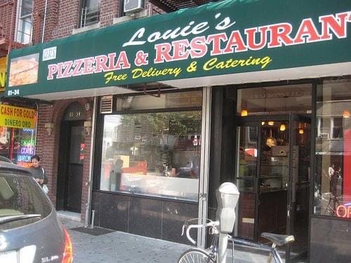 Exterior of Louie's Pizza