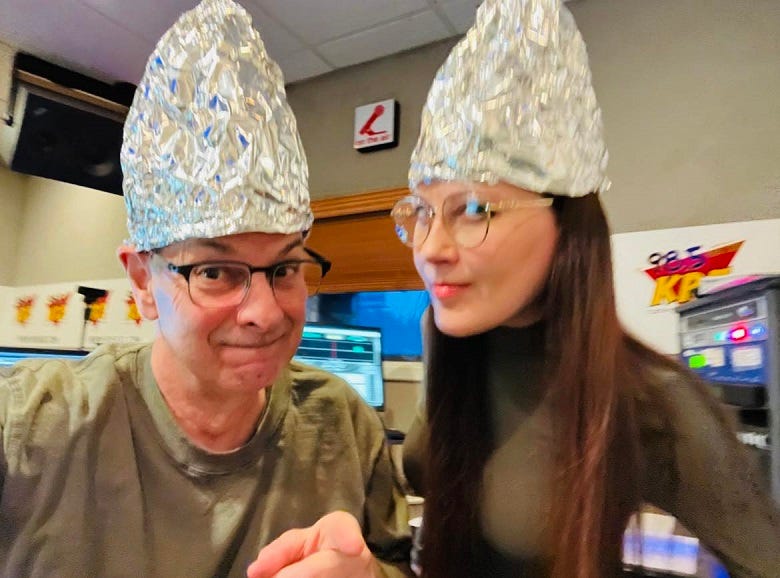 Rocky & Lissa with tin foil hats