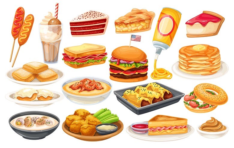 graphic image of multiple foods