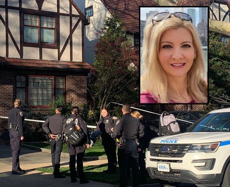 Police outside Orsolya Gaal’s home in Forest Hills earlier this week
