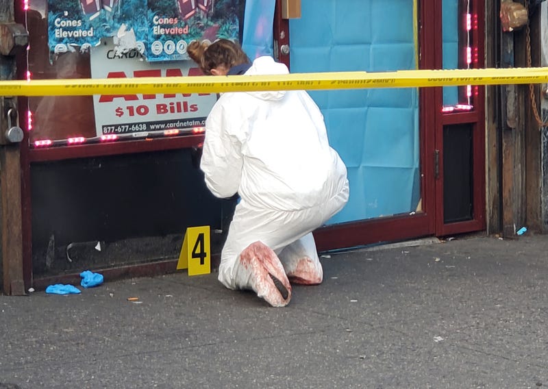 Investigators remained at the scene into the morning on Tuesday
