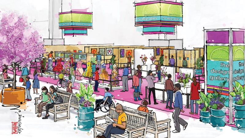 Rendering of Kids Cocoon at 2025 Philadelphia Flower Show