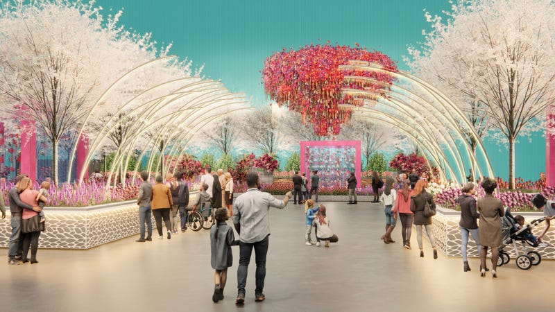 The Flower Show entrance garden, “Futura Florentia”