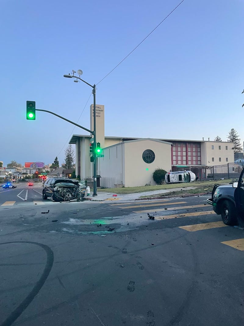 A person suspected of driving under the influence has been arrested in Oakland after crashing into a sheriff’s vehicle and injuring the deputy inside.