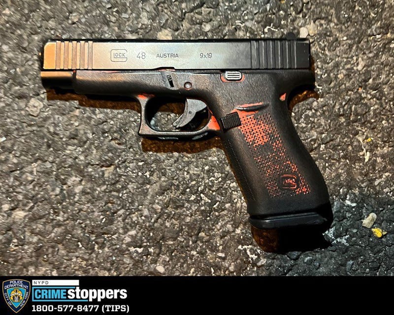 Police said this is the 9mm Glock handgun that was recovered on Rameek Smith