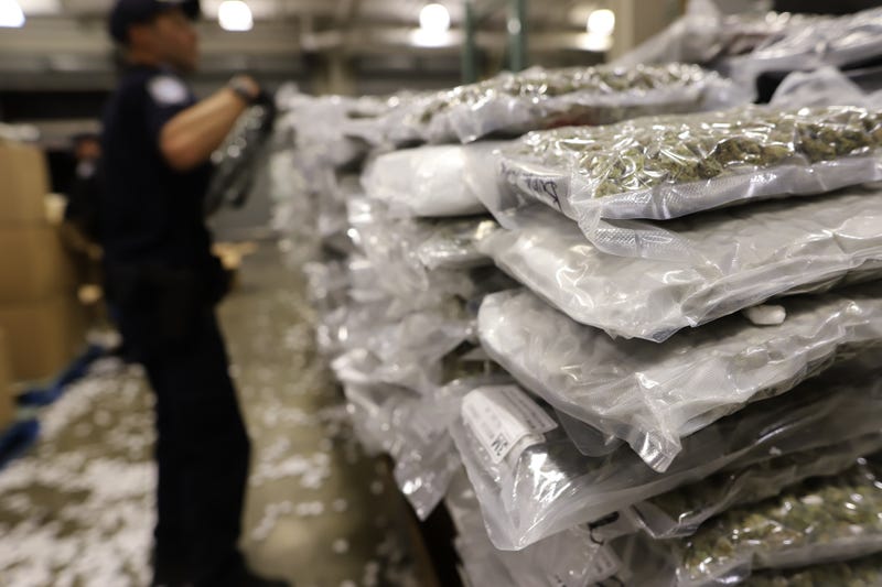 Agents with the U.S. Customs and Border Protection in Detroit discovered 2,175 pounds of marijuana hidden among a truckload of foam pool toys on May 11.