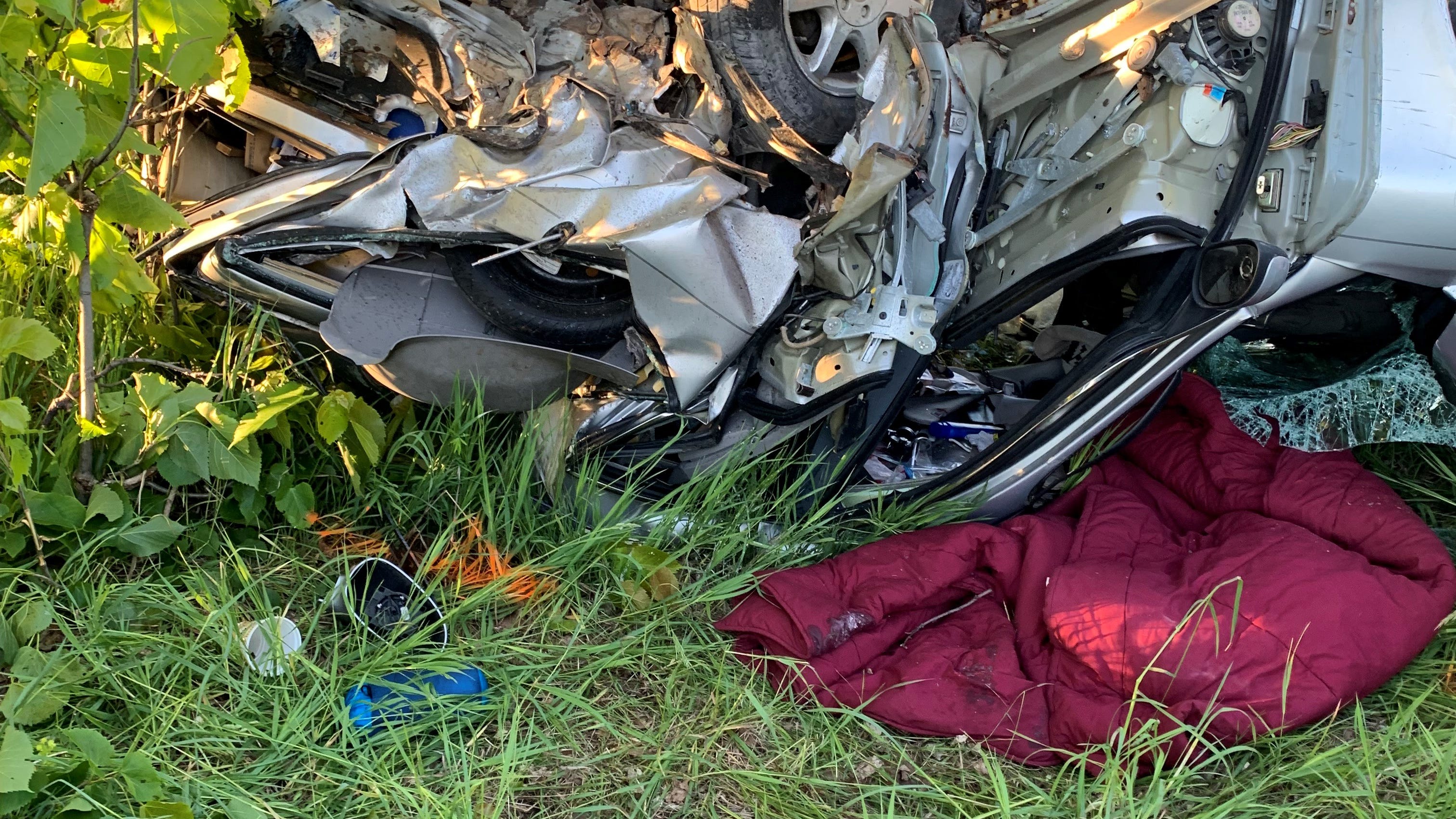 MSP: Drunk driver walks away from scene of grizzly rollover crash near Gaylord that left one man in serious condition