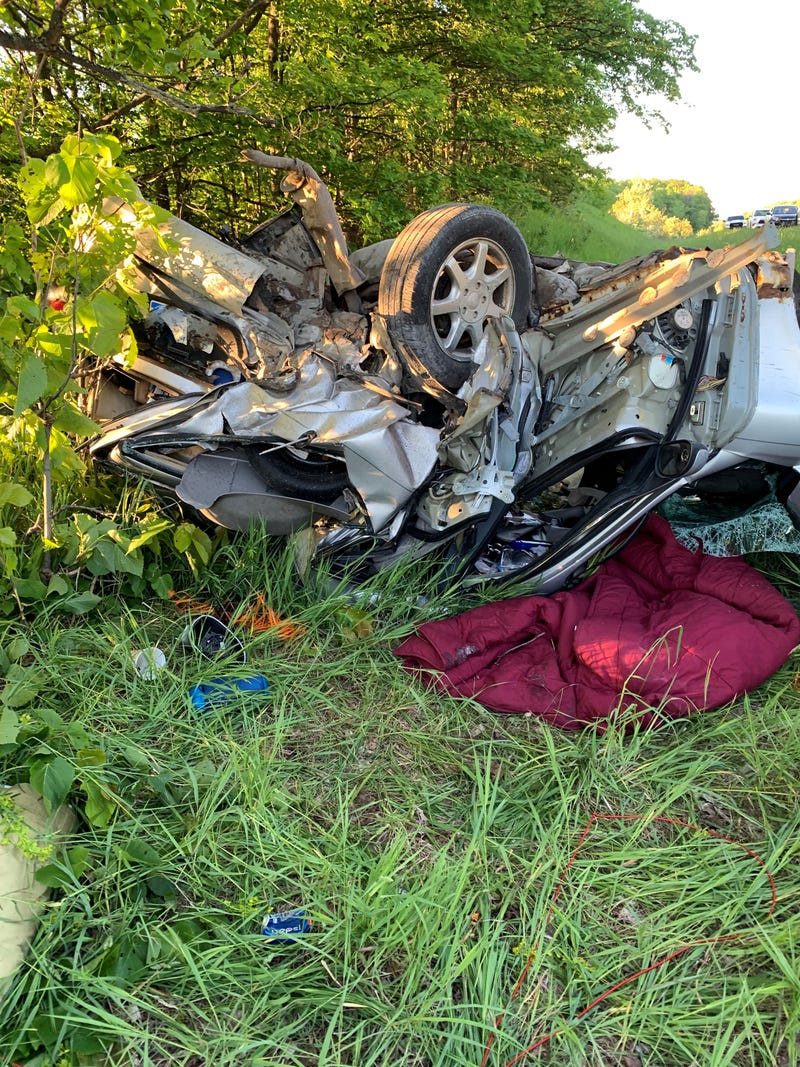 State police said alcohol was a factor in a serious road crash after an alleged impaired driver crossed over into the emergency lane and slammed into the back of a disabled vehicle in Lower Northern Michigan on Thursday evening.