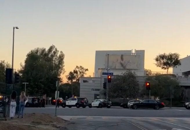 Police activity on Laurel Canyon Blvd. in Studio City