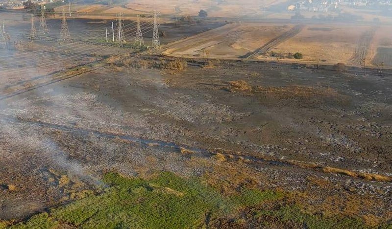 Firefighters in Contra Costa County have switched to a new tactic to battle the seven-week-old Marsh Fire burning peat and other toxic materials in Pittsburg.