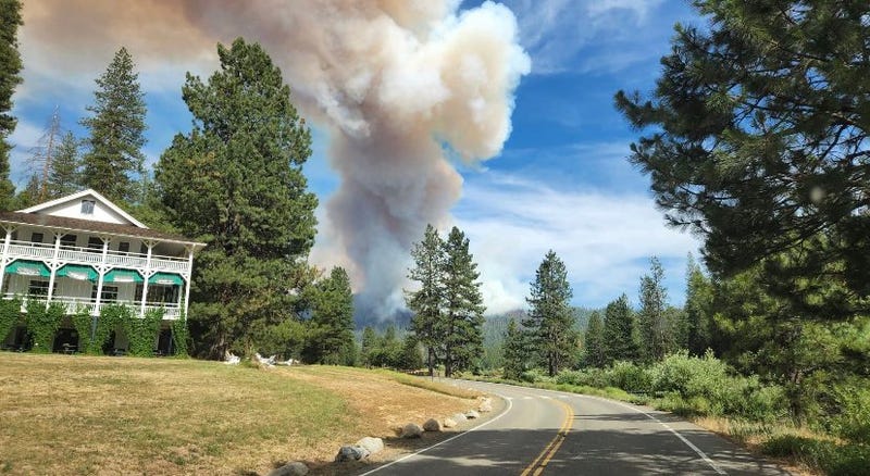 Smoke from the Washburn Fire, which is threatening sequoias in Yosemite National Park, has prompted Bay Area officials to issue an air quality advisory.