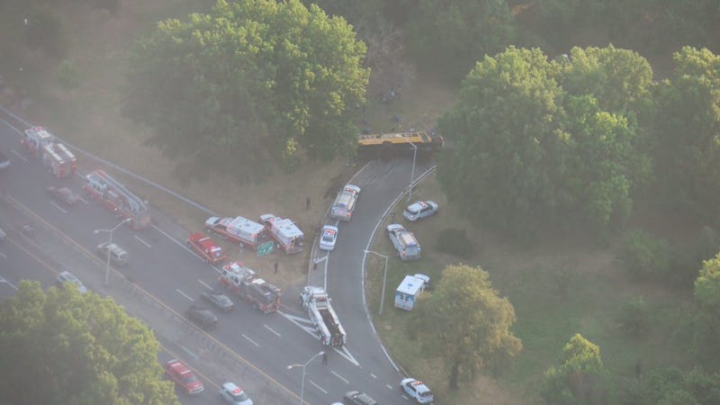 Police blocked Exit 1A to Bruckner Boulevard after the crash