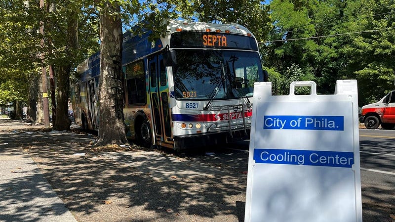 A SEPTA bus which turned into a mobile cooling center during the current heat wave in Philadelphia.