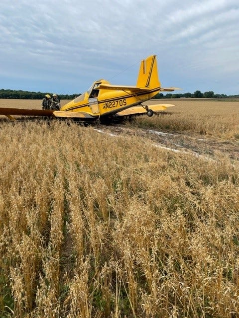 One pilot in West Michigan was forced to make a runway out of crops on Saturday morning after they experienced an engine malfunction in-flight.