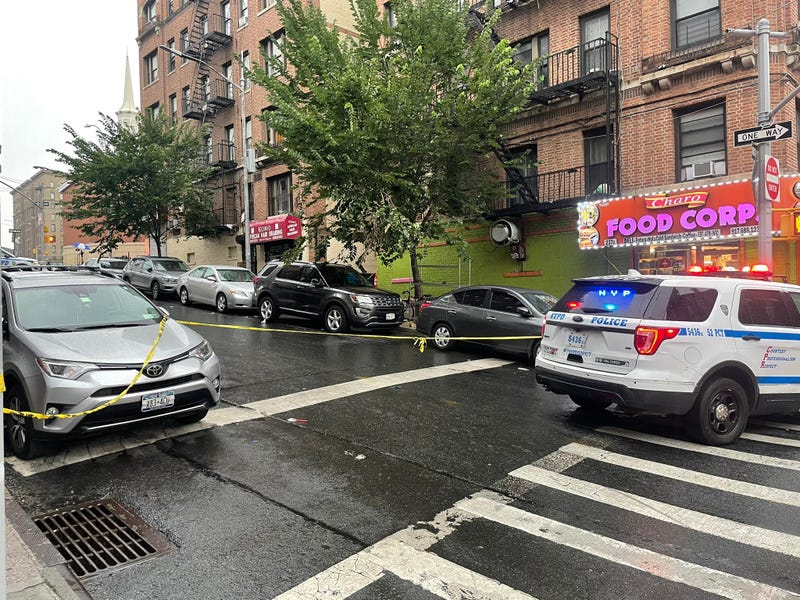 Police were investigating the shooting at E. 194th Street and Briggs Avenue on Thursday morning