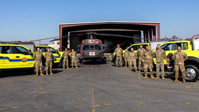California creates first-of-its-kind all-hazards military fire engine strike team
