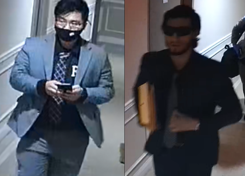 Police are searching for two men who they say posed as FBI agents to rob a couple of a Mercedes, cash and cryptocurrency in Queens