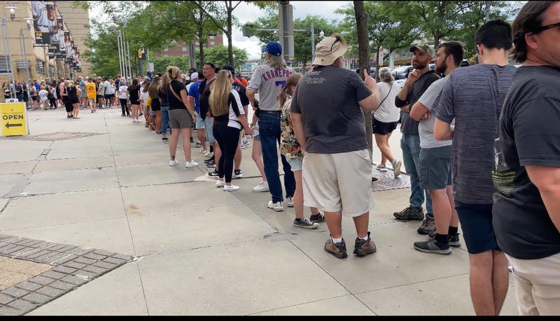 Fans line up at PNC Park