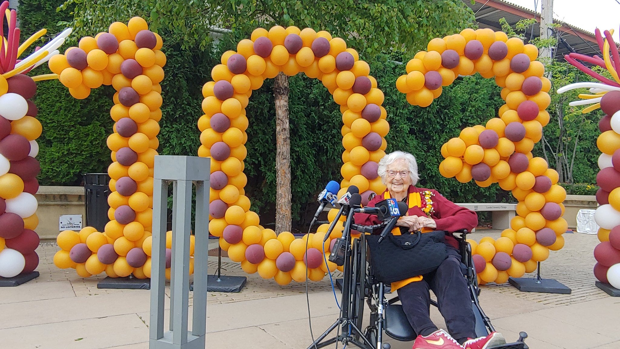 On her 103rd birthday, Loyola’s Sister Jean honored at school’s CTA plaza