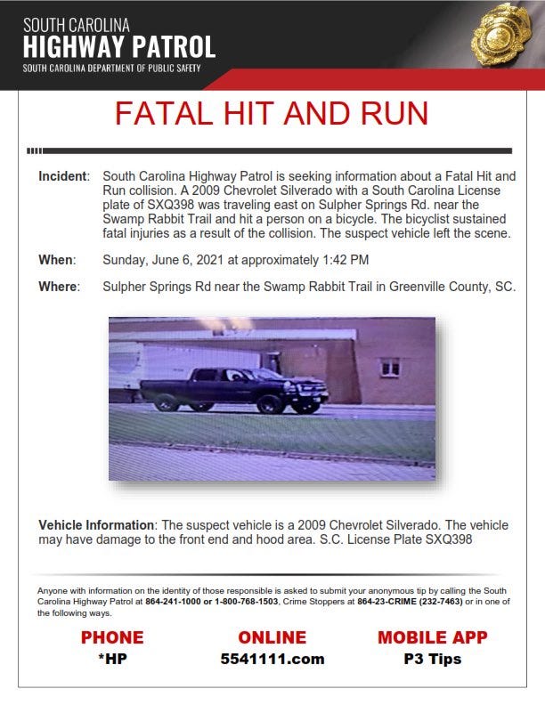 SCHP searching for suspect in fatal hit and run